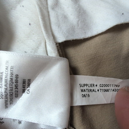 Pantalon chino Polo Ralph Lauren stretch crème taille W33xL30 FR42 #16cr