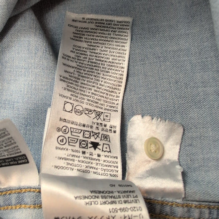 Chemise Westen Levi's Vintage Denim Bleu Clair Boutons Pressions Nacrés T. XXL