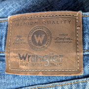 Jean Wrangler Homme Vintage Bleu W35 L29 Denim Épais Stretch Robuste Confort