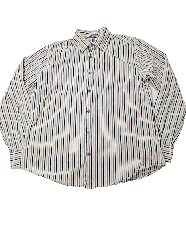 Chemise GAP blanche à rayures noires taille L #103msch