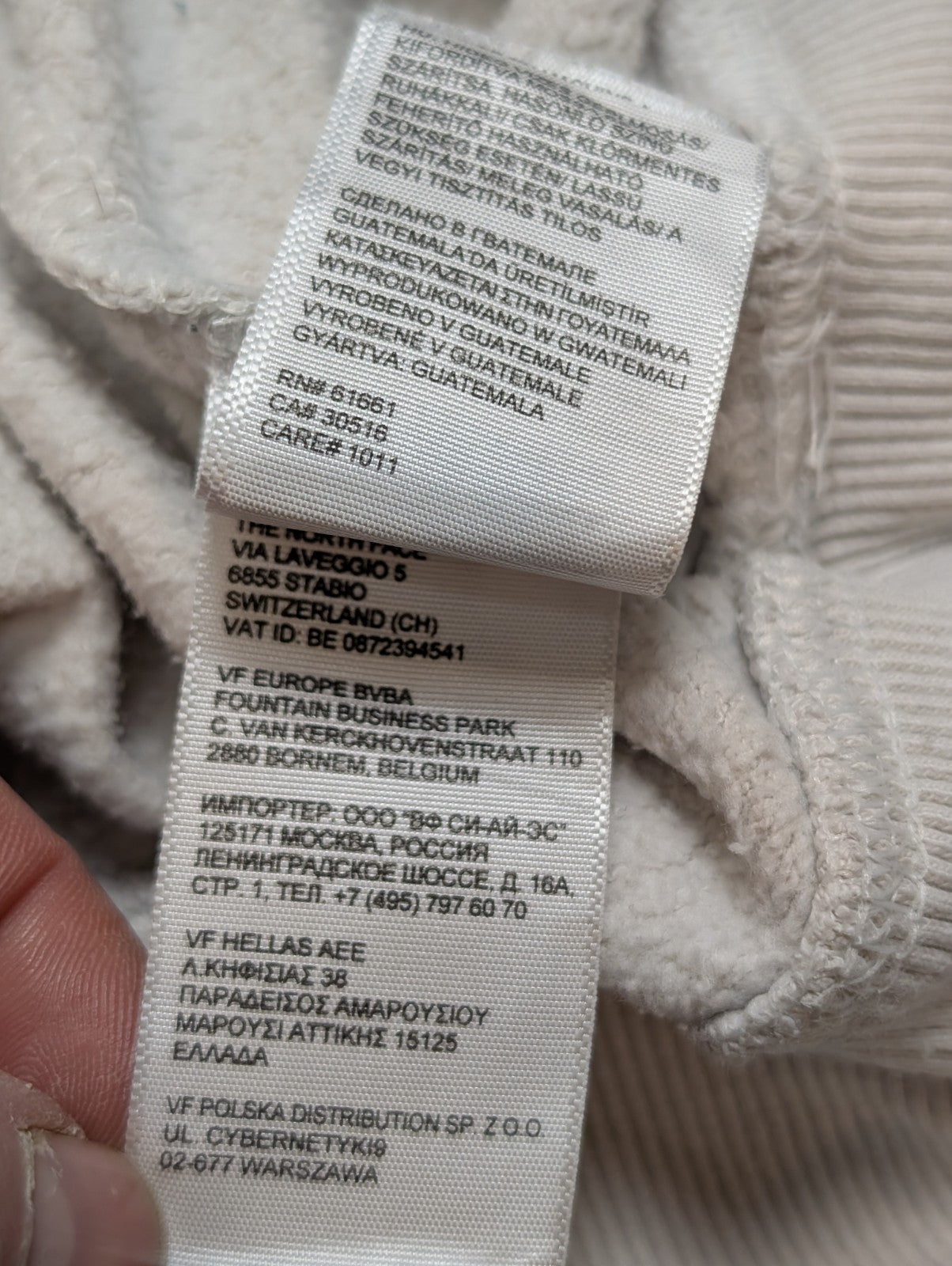 The North Face Sweat à Capuche Blanc - Logo Noir Frontal - Taille M Femme