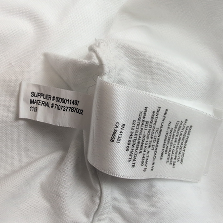 Chemise Shirt Ralph Lauren Blanche Slim Fit Button Down Manches Courtes M