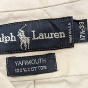 Chemise Ralph Lauren blanche logo marron taille XL #2817