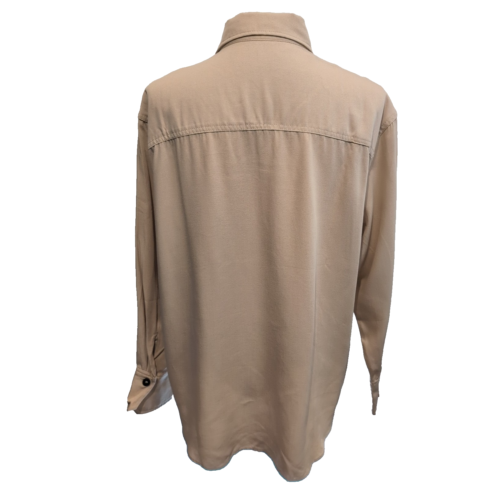 Chemise Femme Mango L Marron Clair Lyocell Viscose Fluide Neuve