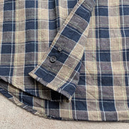Chemise Chaps Ralph Lauren L carreaux bleu beige shirt button down