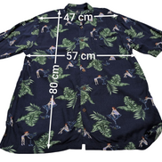 Chemise hawaïenne cocktail Caribbean Joe manches courtes taille L