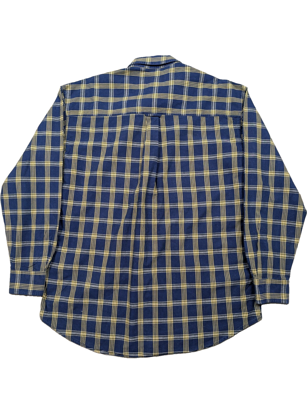 Chemise shirt Chaps Ralph Lauren L carreaux bleu jaune coton button down
