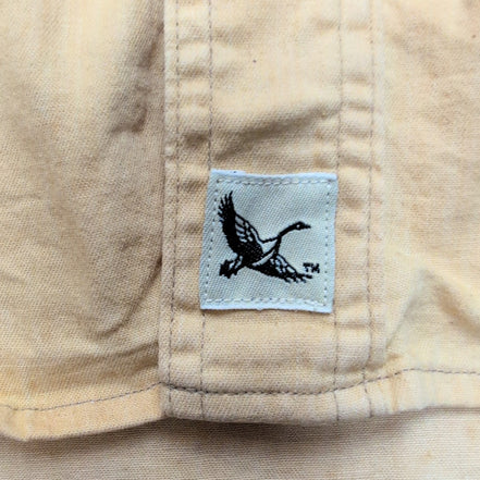 Chemise Eddie Bauer Jaune Vintage Manches Longues 100% Coton Taille M Large