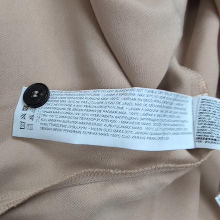 Chemise Femme Mango L Marron Clair Lyocell Viscose Fluide Neuve