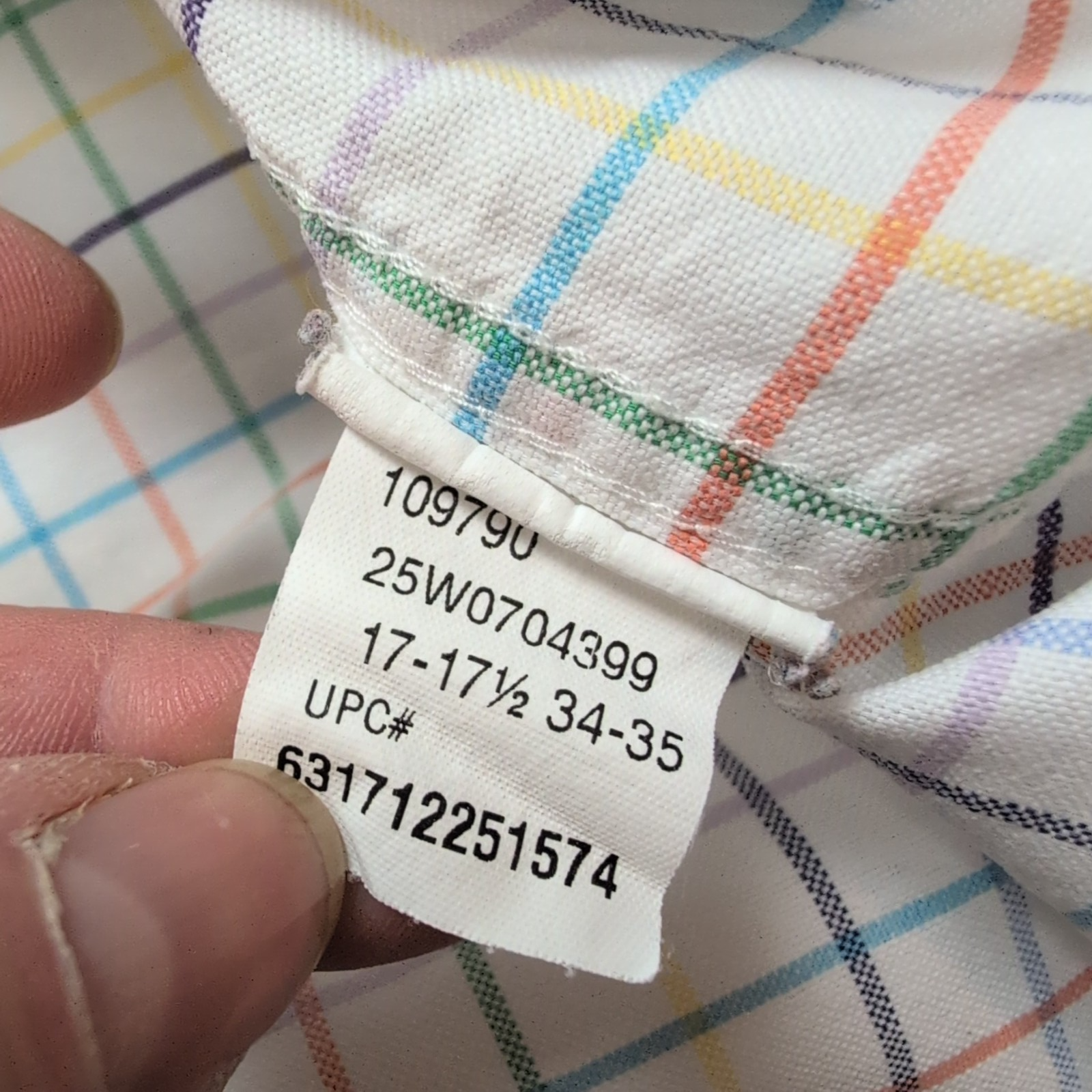 Chemise Chaps Classic Fit carreaux multicolores manches longues 1 poche XL XXL