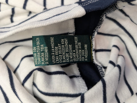 Pull femme LAUREN Ralph Lauren blanc marine rayures coton manches longues S
