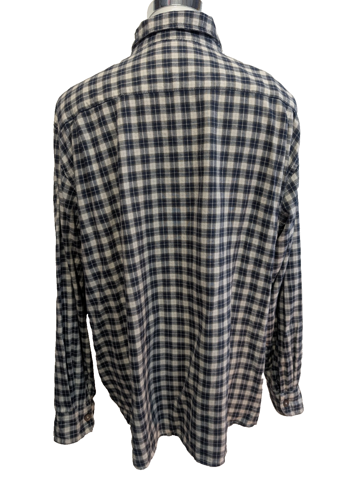 CHEMISE WRANGLER FLANELLE XXL CARREAUX BLEU MARINE VINTAGE Workwear |238S