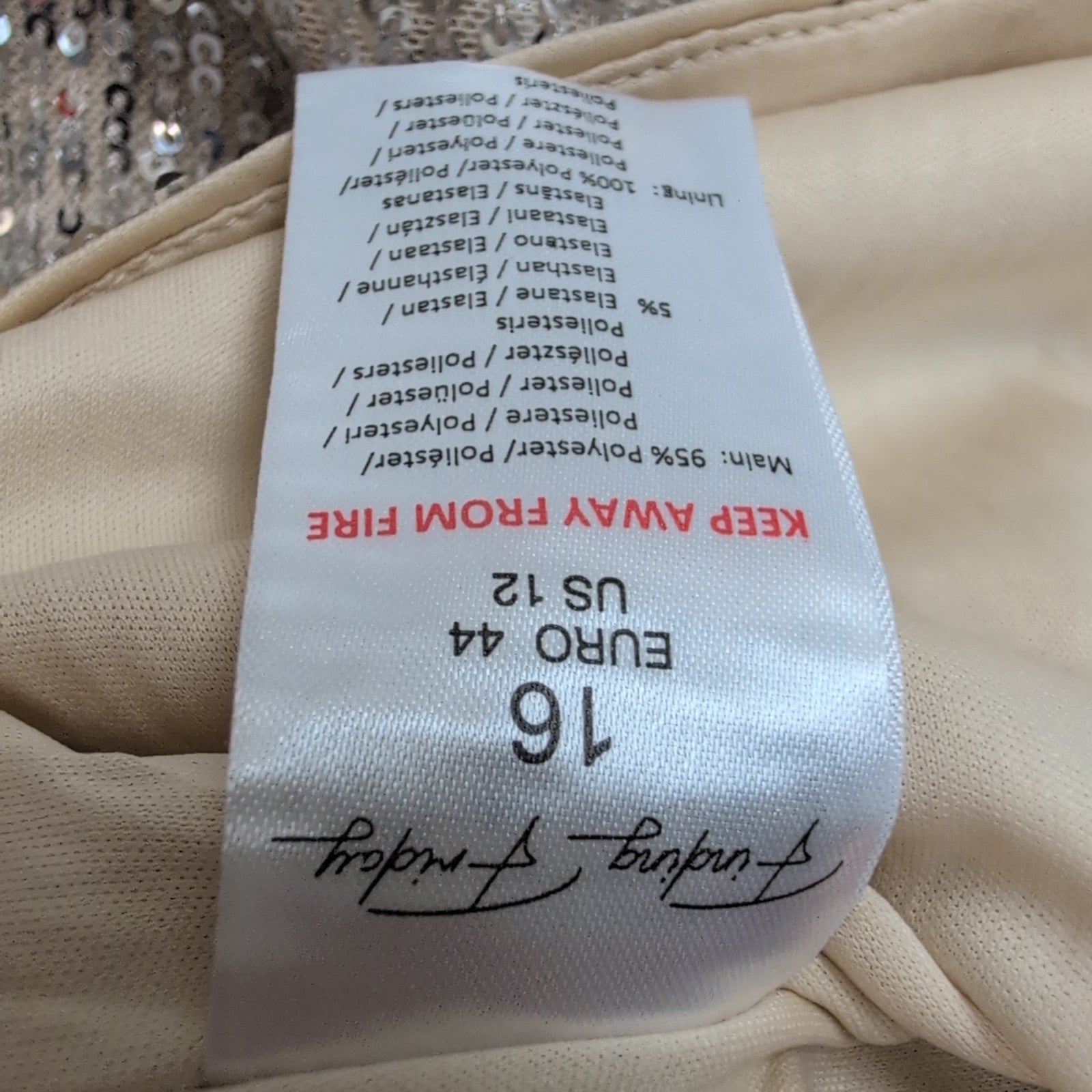 Robe Soirée Finding Friday T44 Argent Pailletée Dos Nu Neuve Étiquette