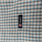 Chemise CHAPS bleue à carreaux manches courtes taille XL #6e