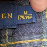 Chemise RALPH LAUREN Carreaux Bleu Marine et Jaune - Taille M