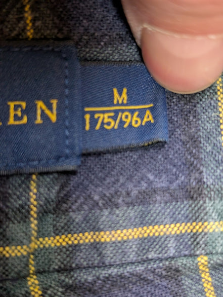 Chemise RALPH LAUREN Carreaux Bleu Marine et Jaune - Taille M