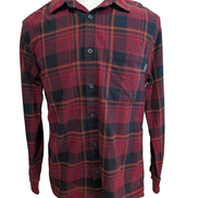 EDDIE BAUER Flanelle Rouge Noir M TBE Classique 100% Coton | 326S