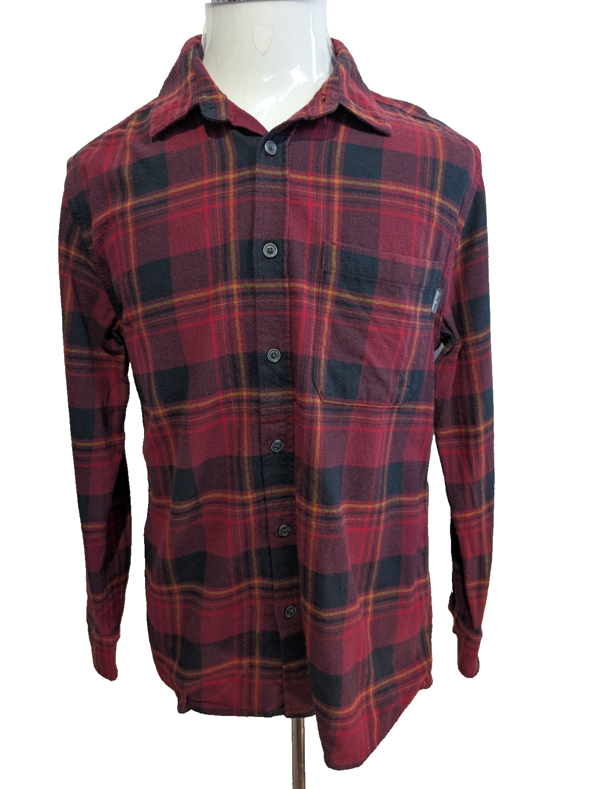 EDDIE BAUER Flanelle Rouge Noir M TBE Classique 100% Coton | 326S