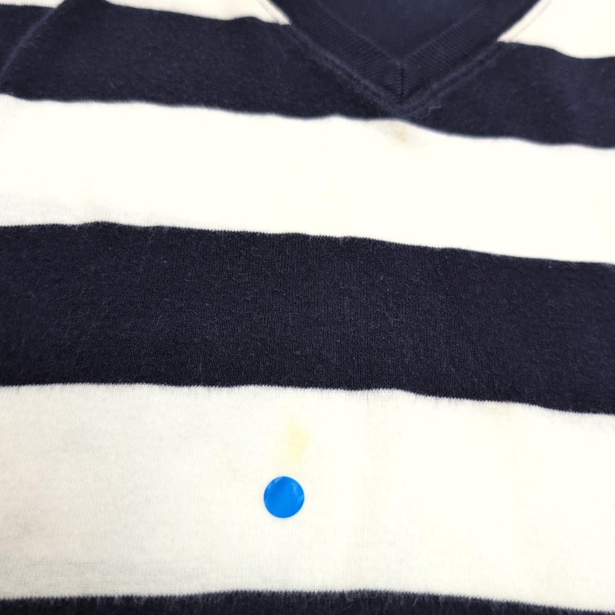 Pull Lauren Ralph Lauren L femme bleu marine blanc rayures coton maille fine