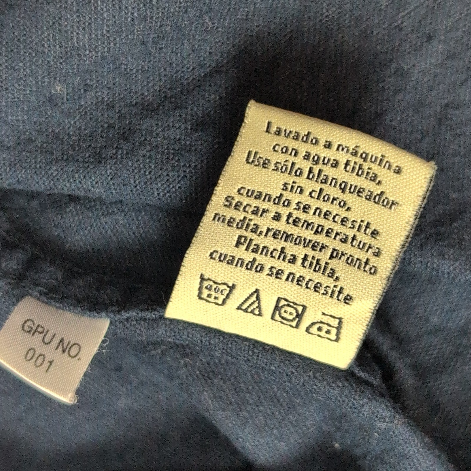 Chemise Levi's XXL Bleu Marine Chamoisée 100% Coton 2 Poches manches longues
