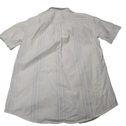 Chemise manches courtes GAP blanche rayures brodées taille M #704msch