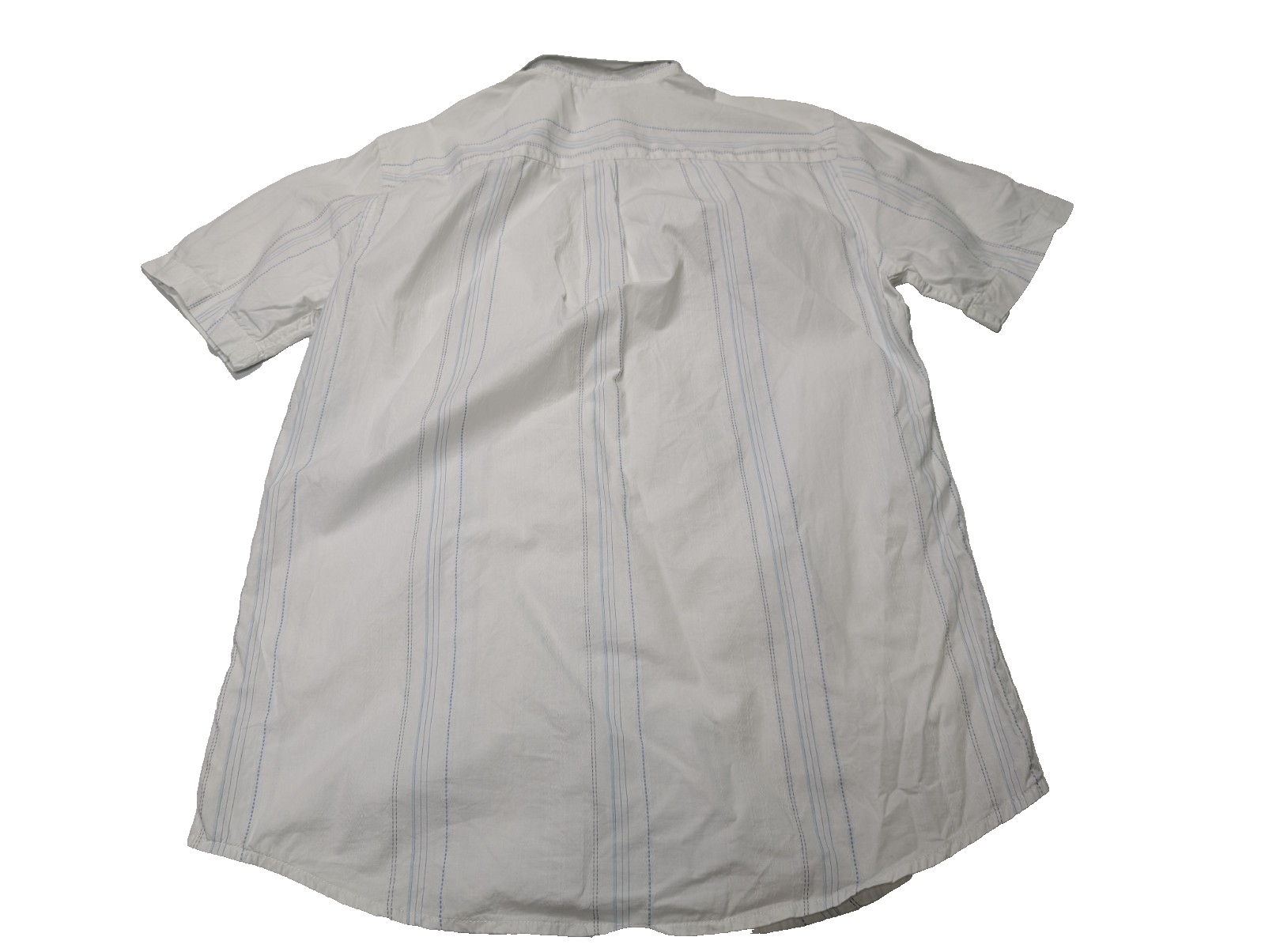 Chemise manches courtes GAP blanche rayures brodées taille M #704msch