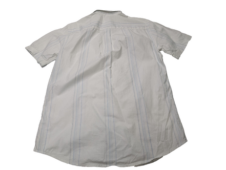 Chemise manches courtes GAP blanche rayures brodées taille M #704msch