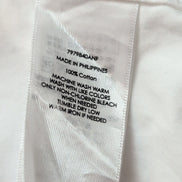 Chemise Ralph Lauren Custom Fit XXL Blanc Uni Logo Bleu Marine manches longues