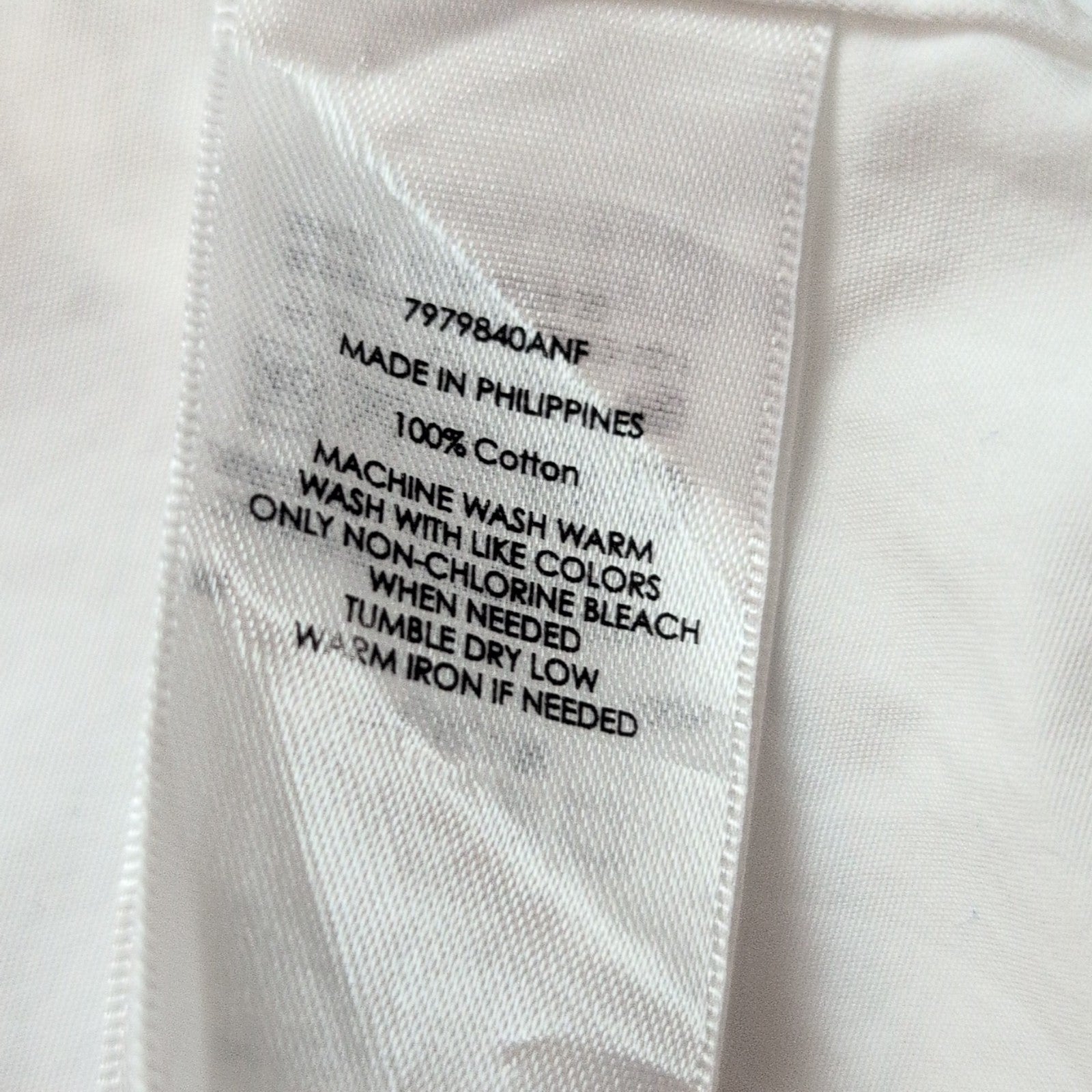 Chemise Ralph Lauren Custom Fit XXL Blanc Uni Logo Bleu Marine manches longues