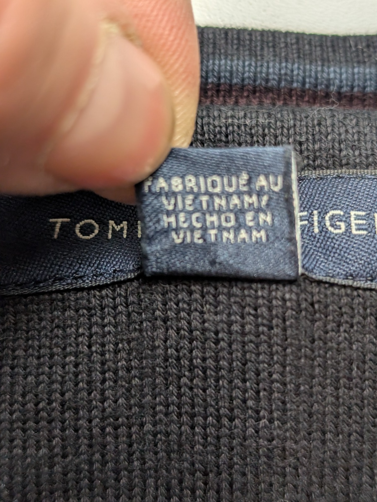 Pull Tommy Hilfiger Homme Col Rond Noir Profond - Taille M