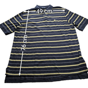 Polo manches courtes Polo Ralph Lauren Golf XL marine rayures jaunes coton Pima