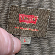 Chemise LEVI'S Vintage Kaki Coton Épais Boutons Métal M. Longues Taille L