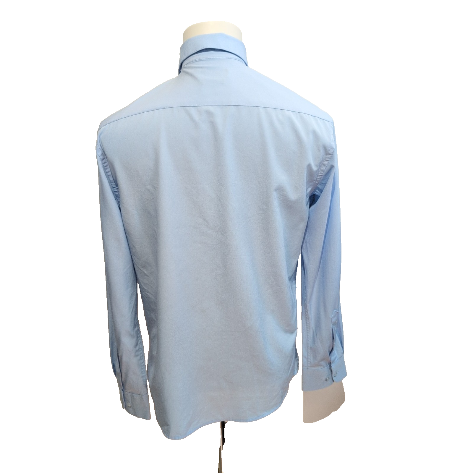 Chemise Nautica Slim Fit M Bleu Clair Stretch Fluide Légère manches longues