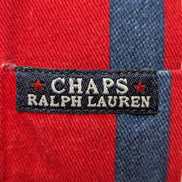 Chemise CHAPS Ralph Lauren rouge rayures shirt button down coton L