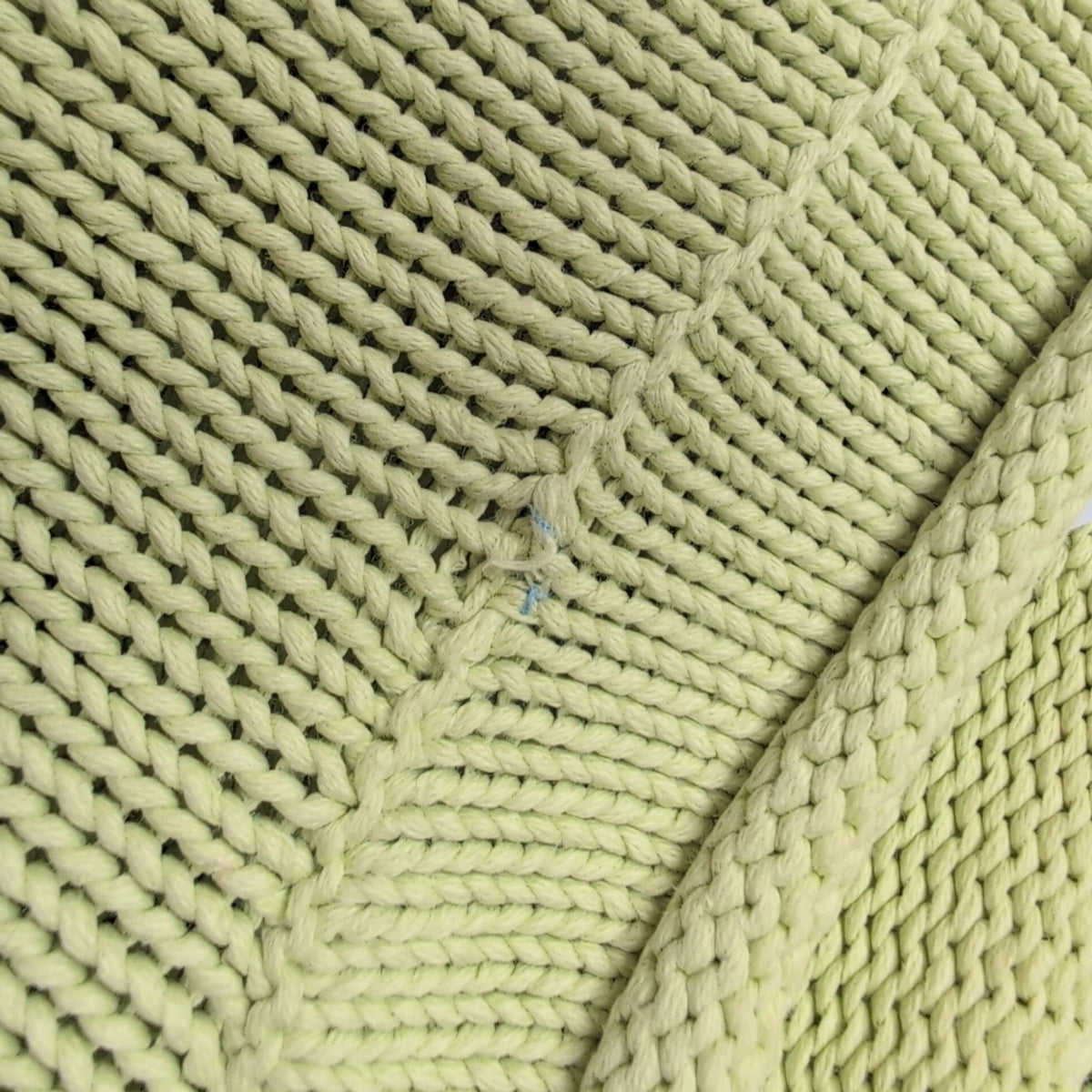 L.L.Bean Pull Femme M Vert Pistache 100% Coton Maille Texturée Col Rond
