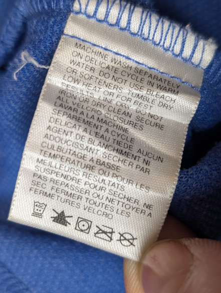 Pull The North Face Femme Col Zippé Microfibre Bleu Made in USA - Taille S