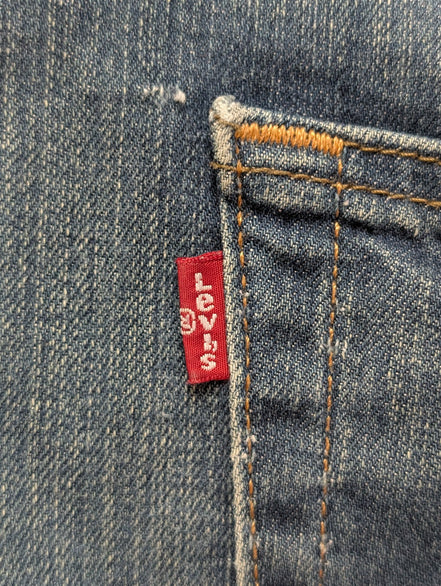 Jean Levi's 541 Homme Vintage Bleu Foncé W38 L34 Denim Stretch Pantalon Chic