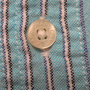 Chemise Chaps turquoise rayures blanches manches longues 1 poche XXLTG (3XL)