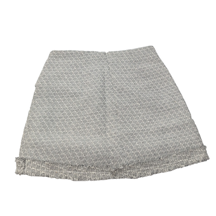 Mini Jupe Femme M Cubic Gris Blanc Doublée Chaude Neuve Sans Étiquette