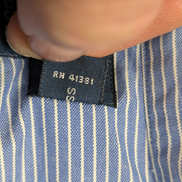 Chemise Ralph Lauren Manches Longues Yarmouth Rayures Bleu Blanc L