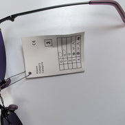 Lunettes de soleil Y2K Sans Monture Verres Ovales Violet et Métal Noir Mat