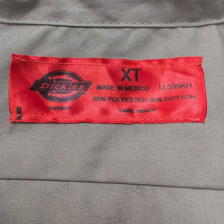 Chemise Dickies XXL Beige Made in Mexico Workwear 2 Poches Brodé