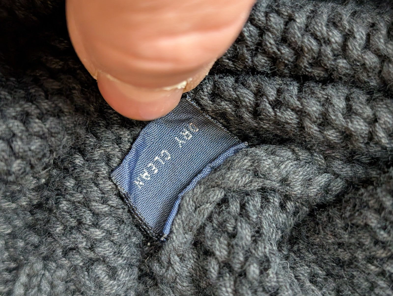 Pull Polo Ralph Lauren Noir sur Noir - Maille de Coton Dense - Taille XL / XXL