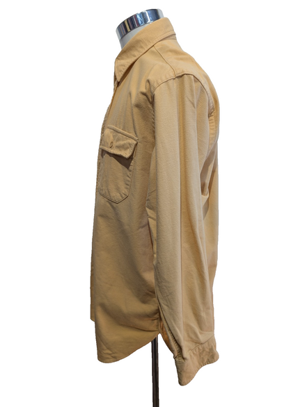 L.L. Bean Chemise Homme XL Vintage Flannelle Workwear CHAMOISÉE Jaune Pâle