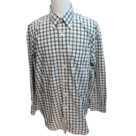Chemise Nautica XXL Beige Carreaux 100% Coton Made in Mauritius
