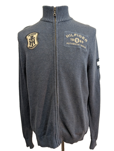 Gilet zippé Tommy Hilfiger vintage bleu homme taille M