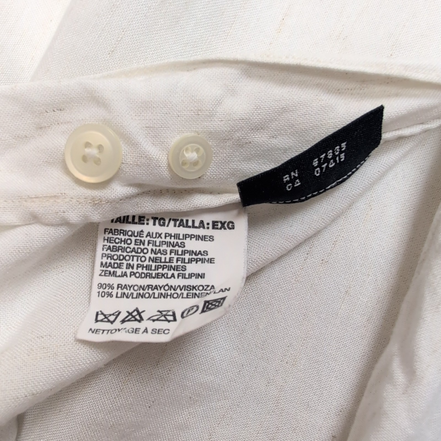 Chemise Hawaïenne Nautica XL Rayonne Palmier Beige manches courtes