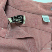 Chemise Forum Vintage Années 70 M Rouge Chiné Col Pointe Stretch Poche