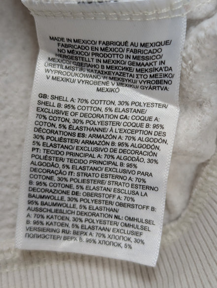 The North Face Sweat à Capuche Blanc - Grand Logo Carré au Dos - Taille XL Femme
