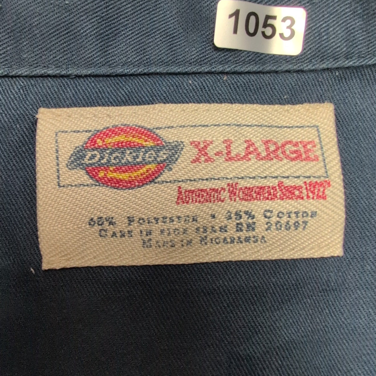 Chemise Dickies XL Bleu Marine uni Workwear Poches Manches longues